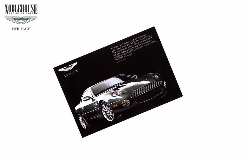 DB7 Vantage Brochure Hard Cover / Original In Excellent Condition